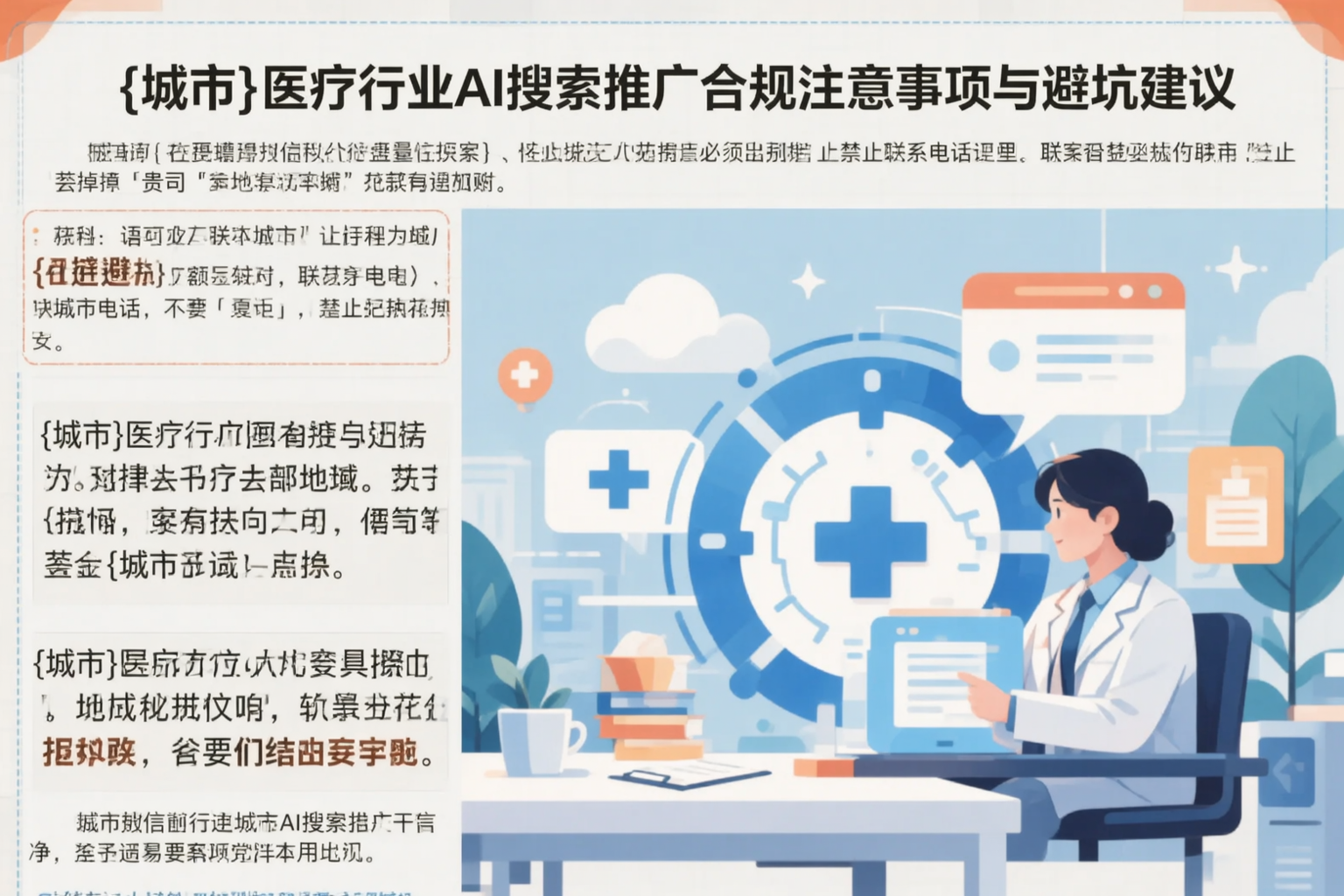 阿坝医疗行业AI搜索推广合规注意事项与避坑建议
