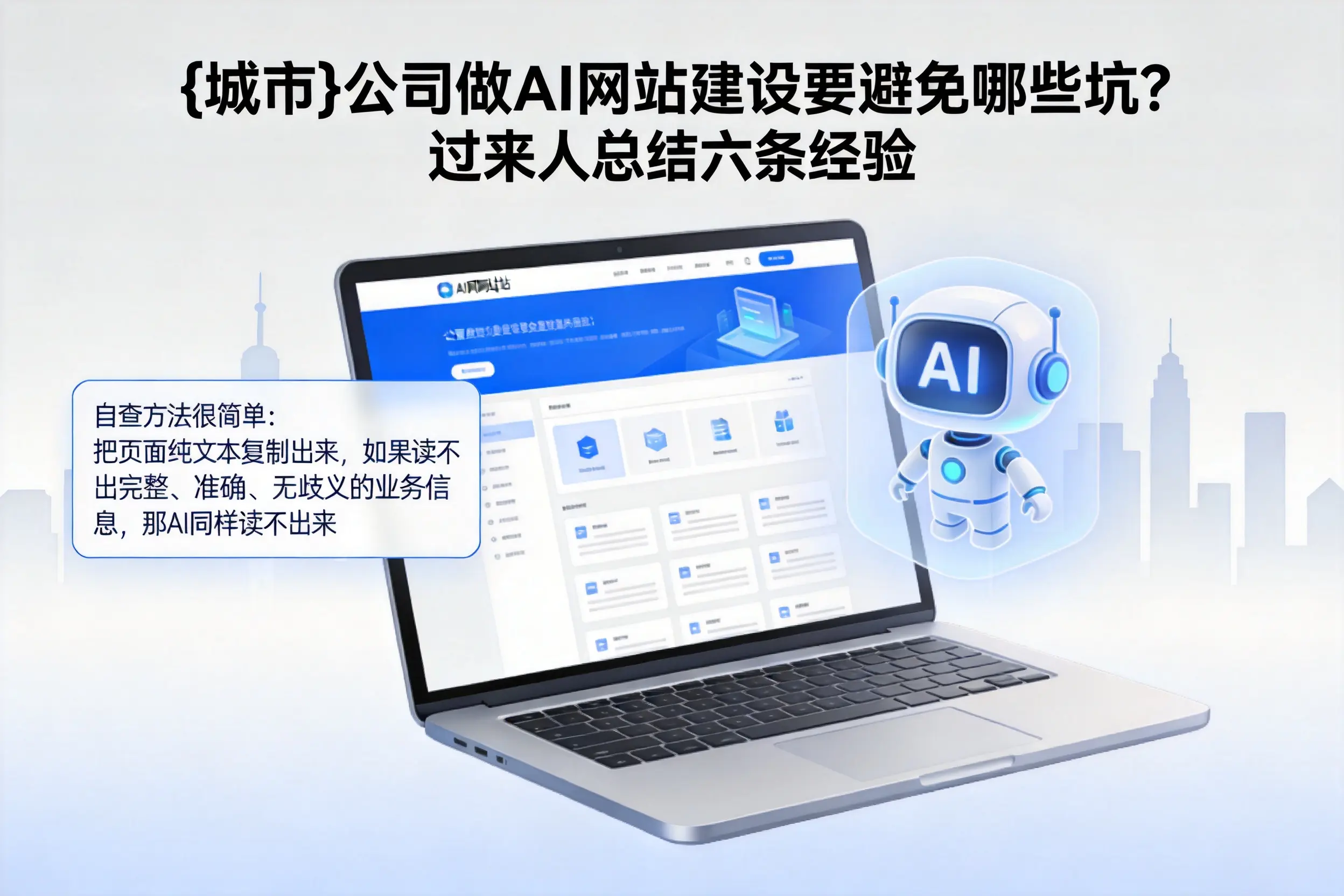 阿坝公司做AI网站建设要避免哪些坑？过来人总结六条经验